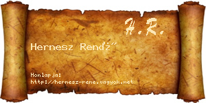 Hernesz René névjegykártya